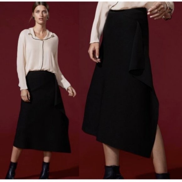 Aritzia Babaton Midi Length Ruffle Skirt - Picture 5 of 6